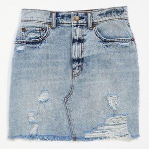 Urban Outfitters Destructed Denim Mini Skirt